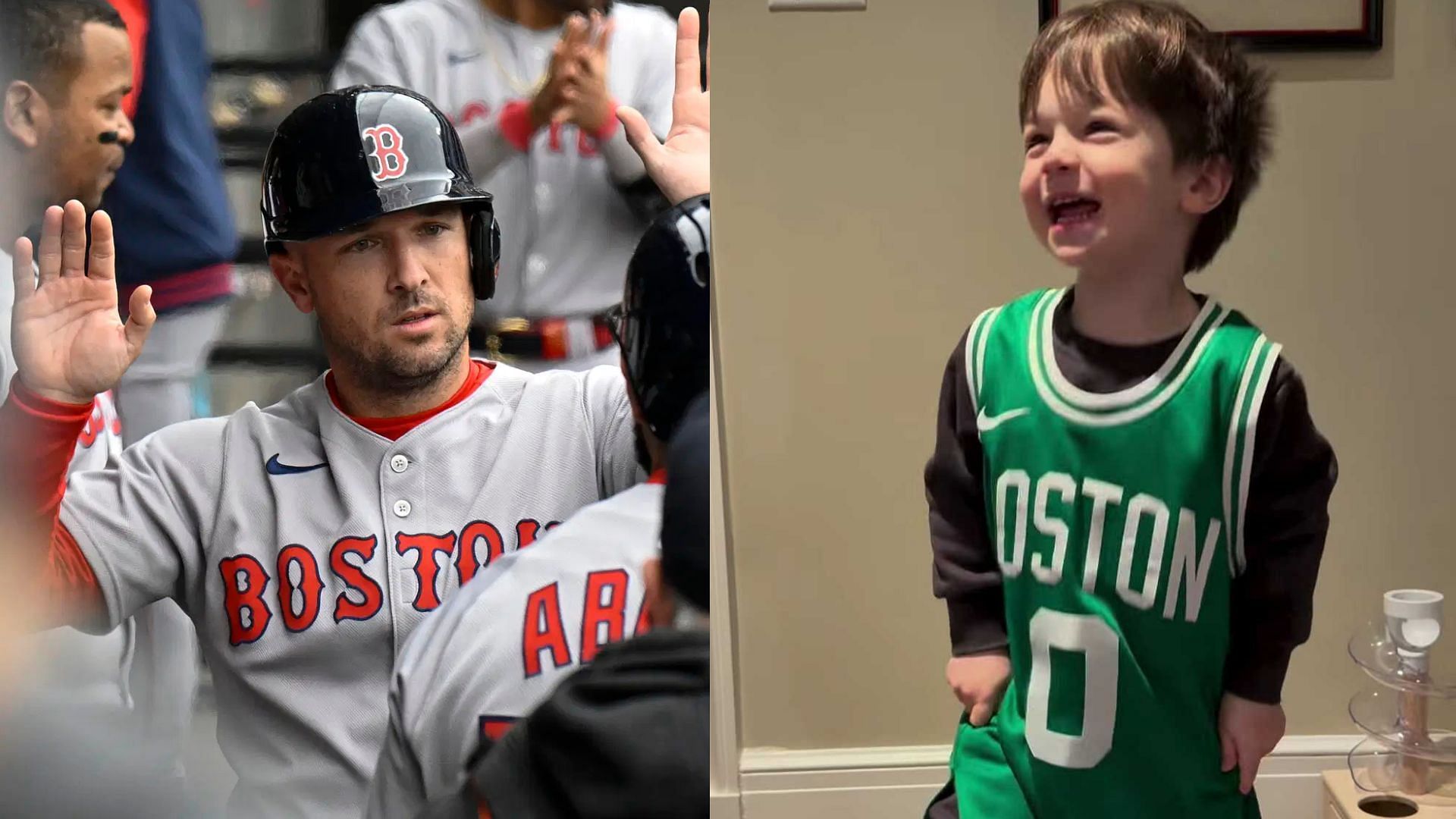 Alex Bregman shared an Instagram story of his son Knox cheering on the Boston Celtics ahead of Game 6 (Photo Source: IMAGN / Instagram)